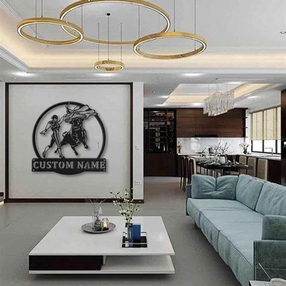 Personalized Bullfighting Monogram Metal Sign Art, Custom Bullfighting Metal Sign, Hobbie Gifts, Sport Gift, Birthday Gift, Laser Cut Metal Signs Custom Gift Ideas