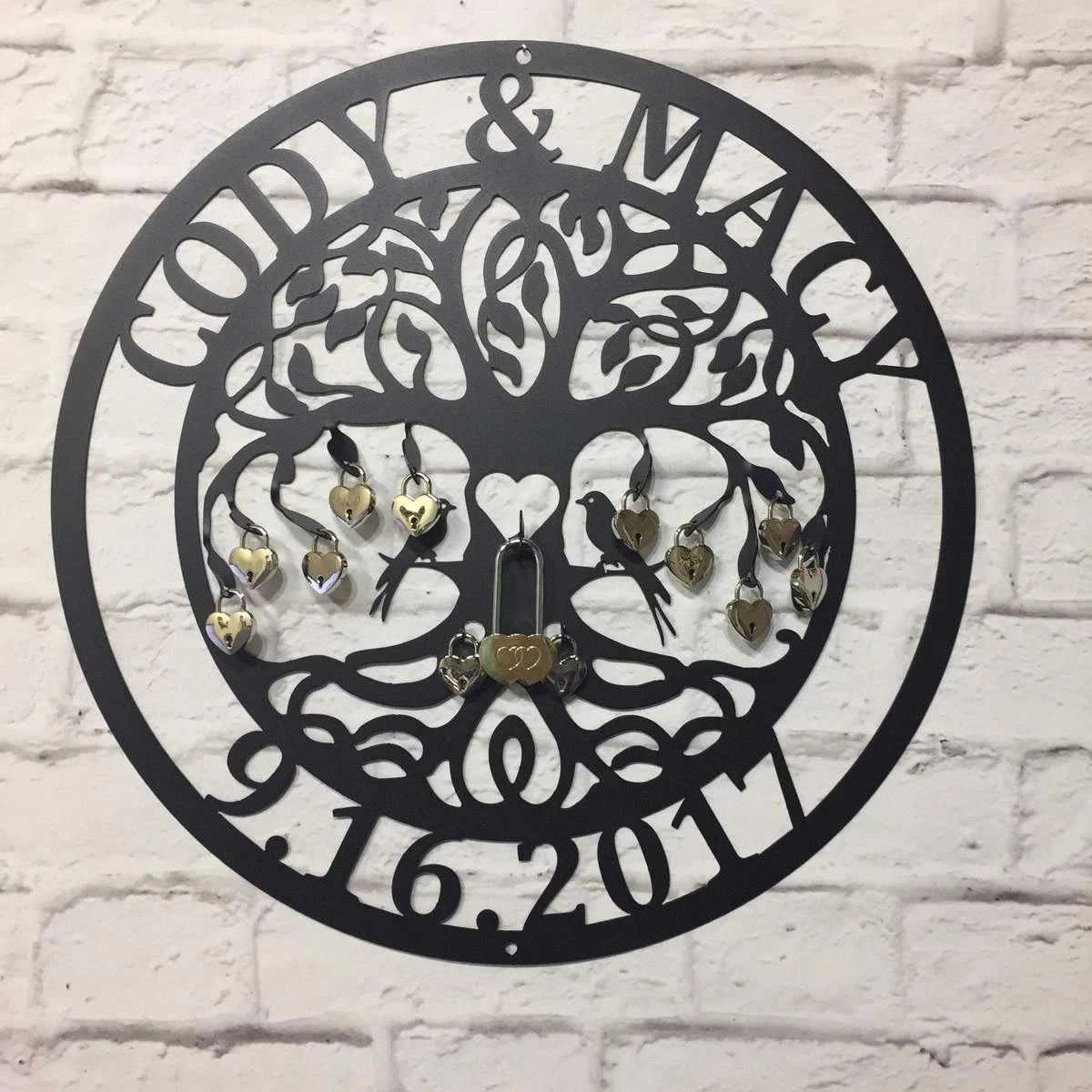 Love Locks Tree Of Life Ceremony Sign, Cut Metal Sign, Metal Wall Art, Metal House Sign Laser Cut Metal Signs Custom Gift Ideas