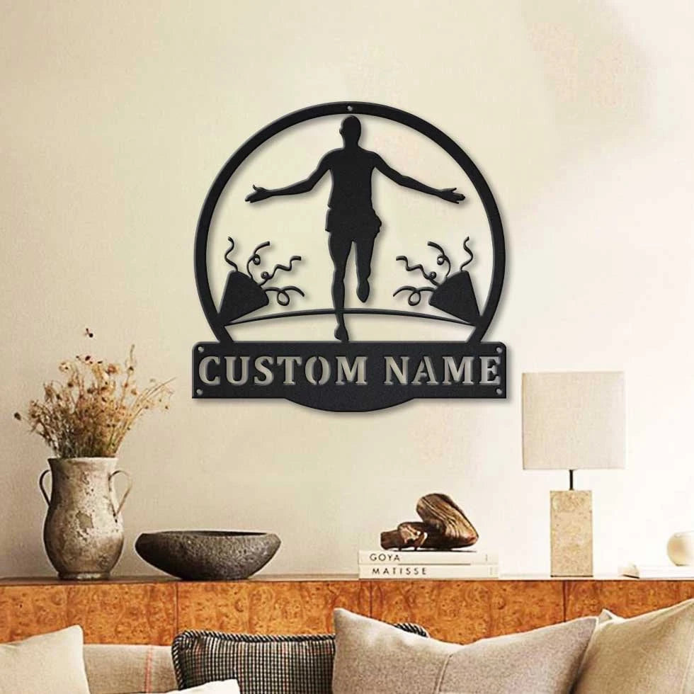 Personalized Marathon Sport Monogram Metal Sign Art, Custom Marathon Sport Metal Sign, Hobbie Gifts, Sport Gift, Birthday Gift, Laser Cut Metal Signs Custom Gift Ideas