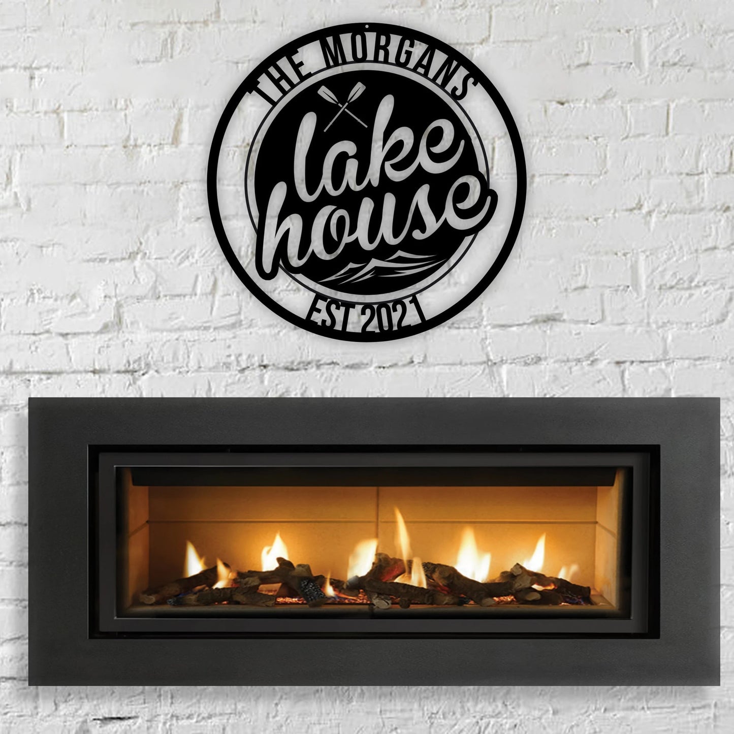 Personalized Family Lake House With Established Date Metal Sign, Lake House Decor, Personalized Lake House Sign, Lake Life Sign, Metal Decor Laser Cut Metal Signs Custom Gift Ideas