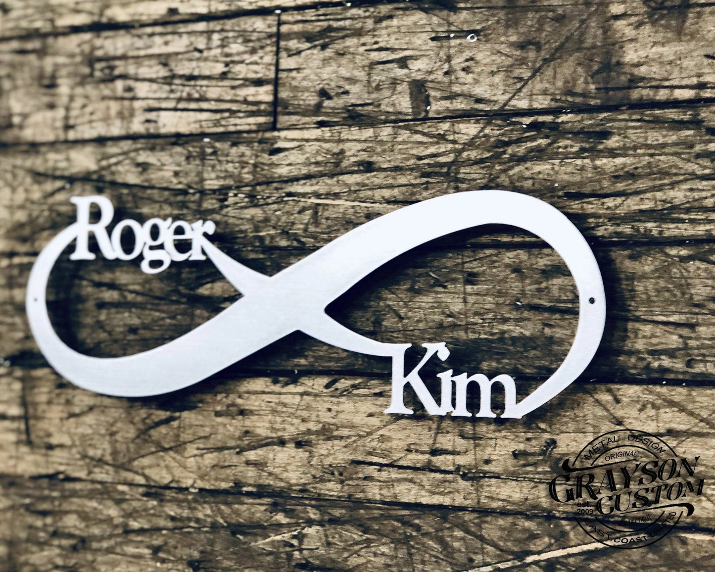 Personalized Infinity Sign, Custom Metal Wall Art, Wedding, Anniversary, Housewarming, Christmas Gift, Housewarming, Love Gift, Decor, Laser Cut Metal Signs Custom Gift Ideas