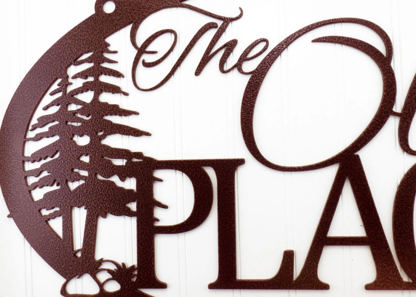Custom Family Name Oval Metal Sign Copper, Trees, Custom Name Sign, Lake Sign, Cabin Signs, Cabin Decor, Gift, Laser Cut Metal Signs Custom Gift Ideas