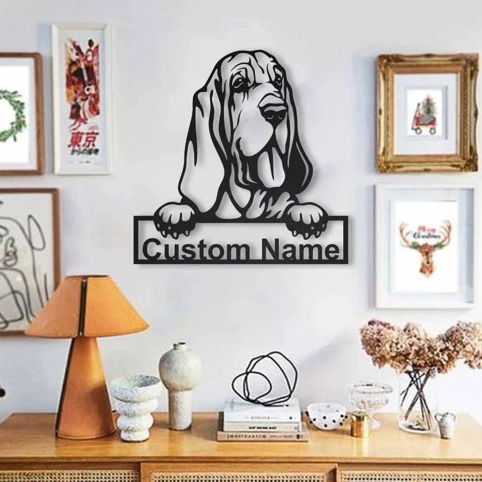 Personalized Bloodhound Dog Metal Sign Art, Custom Bloodhound Dog Metal Sign, Bloodhound Dog Dog Gifts Funny, Dog Gift, Animal Custom, Laser Cut Metal Signs Custom Gift Ideas