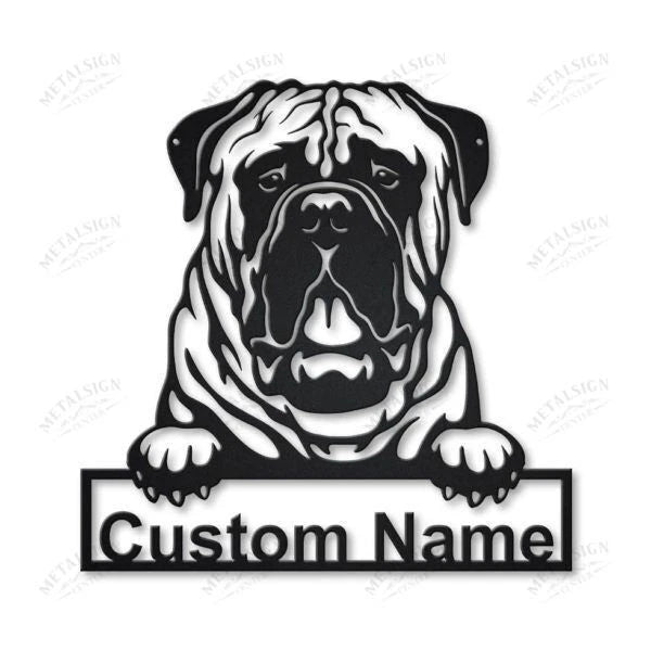 Bullmastiff Dog Personalized Metal Wall Decor, Cut Metal Sign, Metal Wall Art, Metal House Sign, Metal Laser Cut Metal Signs Custom Gift Ideas