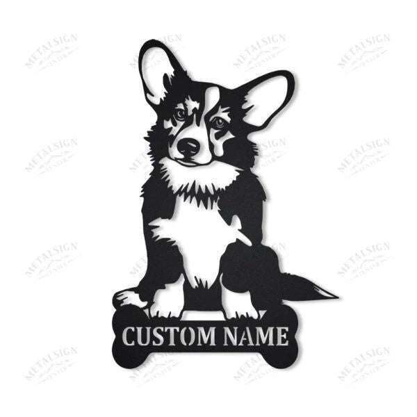 Corgi Personalized Metal Wall Decor, Cut Metal Sign, Metal Wall Art, Metal House Sign Laser Cut Metal Signs Custom Gift Ideas