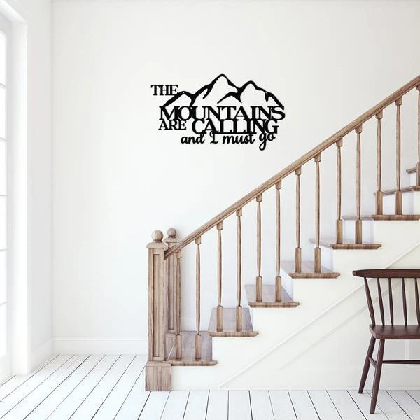 Metal Mountains Are Calling Sign, Cut Metal Sign, Metal Wall Art, Metal House Sign Laser Cut Metal Signs Custom Gift Ideas