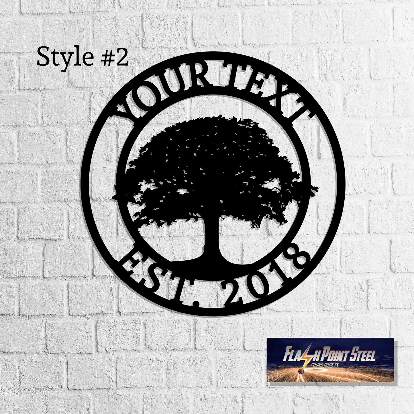 Personalized Sign, Oak Tree Sign, Family Name Sign, Steel Sign, Wreath, Home Decor, Family Tree Sign, Welcome Sign, Oak Tree Art, Metal Sign Laser Cut Metal Signs Custom Gift Ideas