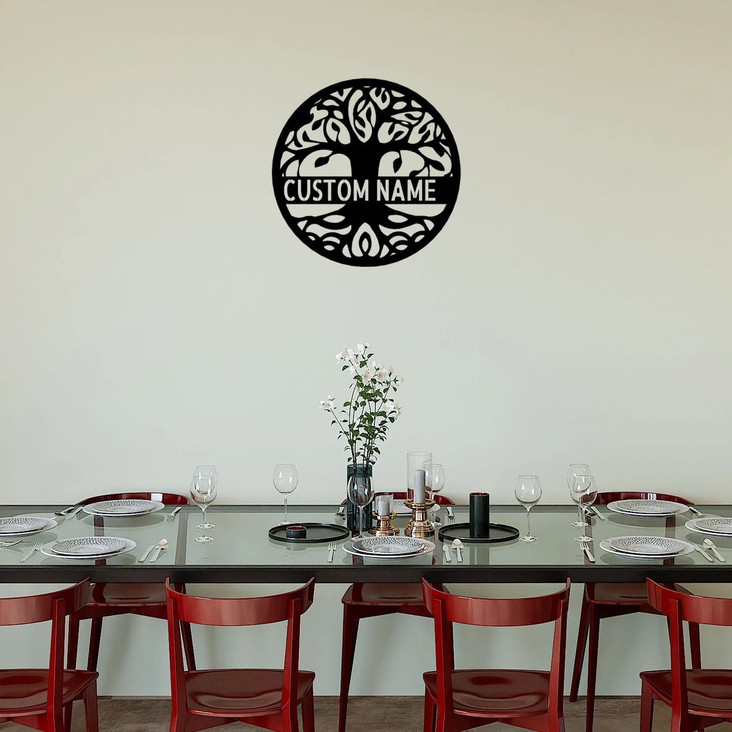 Personalized Tree Of Life Indoor Outdoor Steel Wall Sign Art Birthday Anniversary Wedding Housewarming Gift Room Home Decor Laser Cut Metal Signs Custom Gift Ideas