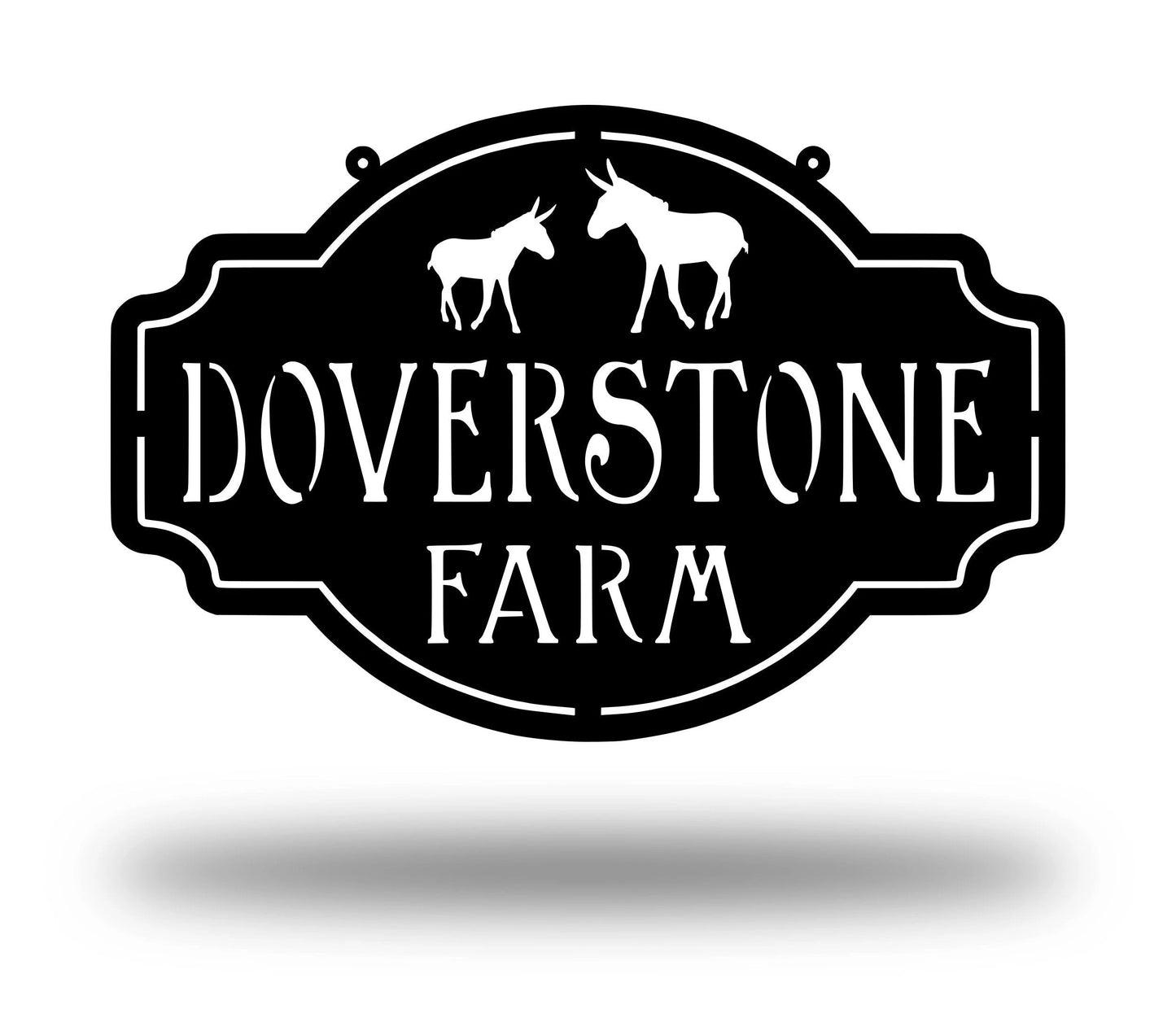 Metal Farm Sign , Donkeys Personalized Family Name Metal Sign Housewarming Gift Wedding Gift Personalized Gift, Laser Cut Metal Signs Custom Gift Ideas