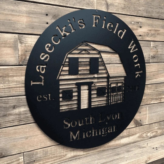 Custom Metal Barn Sign, Cut Metal Sign, Metal Wall Art, Metal House Sign Laser Cut Metal Signs Custom Gift Ideas