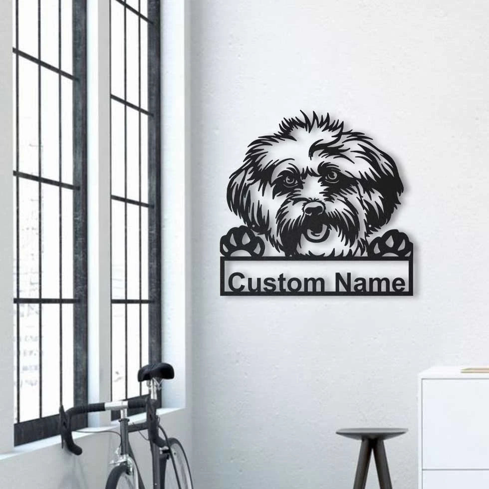 Personalized Lhasa Apso Dog Metal Sign Art, Custom Lhasa Apso Dog Metal Sign, Birthday Gift, Animal Funny, Father's Day Gift, Laser Cut Metal Signs Custom Gift Ideas