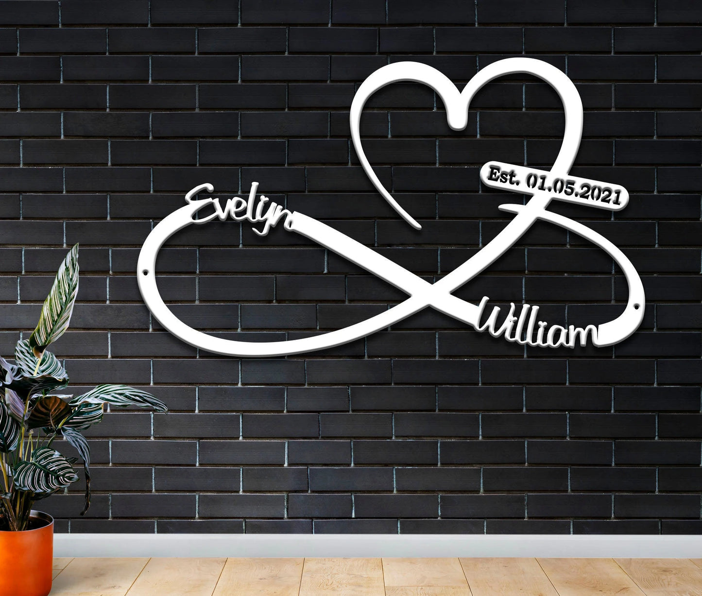 Infinity Heart Metal Sign,gift For Couple,personalized Metal Wall Decor,gift For Her,gift For Boyfriend,gift For Husband, Anniversary Gift Laser Cut Metal Signs Custom Gift Ideas
