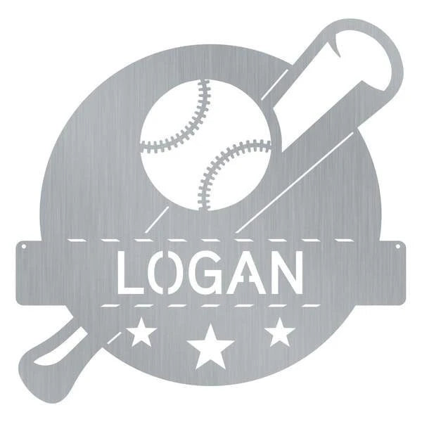 Baseball Monogram Customized Metal Signs, Custom Metal Sign, Custom Signs, Metal Sign Laser Cut Metal Signs Custom Gift Ideas