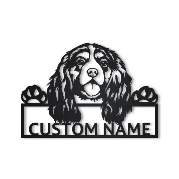 Cavalier King Charles Spaniel Personalized Metal Wall Decor, Cut Metal Sign, Metal Wall Art, Metal House Sign, Metal Laser Cut Metal Signs Custom Gift Ideas