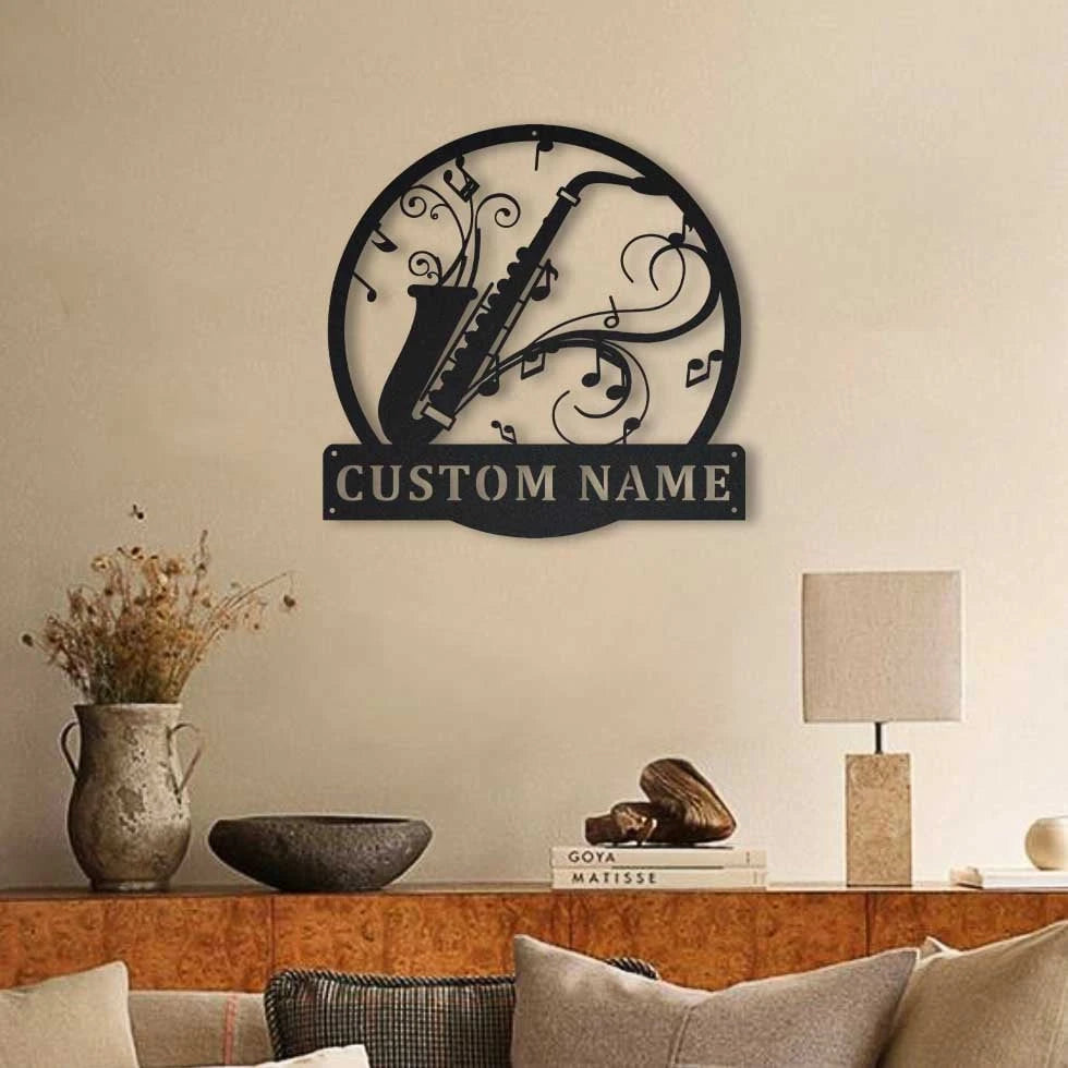 Personalized Saxophone Metal Sign Art, Custom Saxophone Metal Sign, Saxophone Gifts For Men, Saxophone Gift, Musical Instrument Gift Laser Cut Metal Signs Custom Gift Ideas