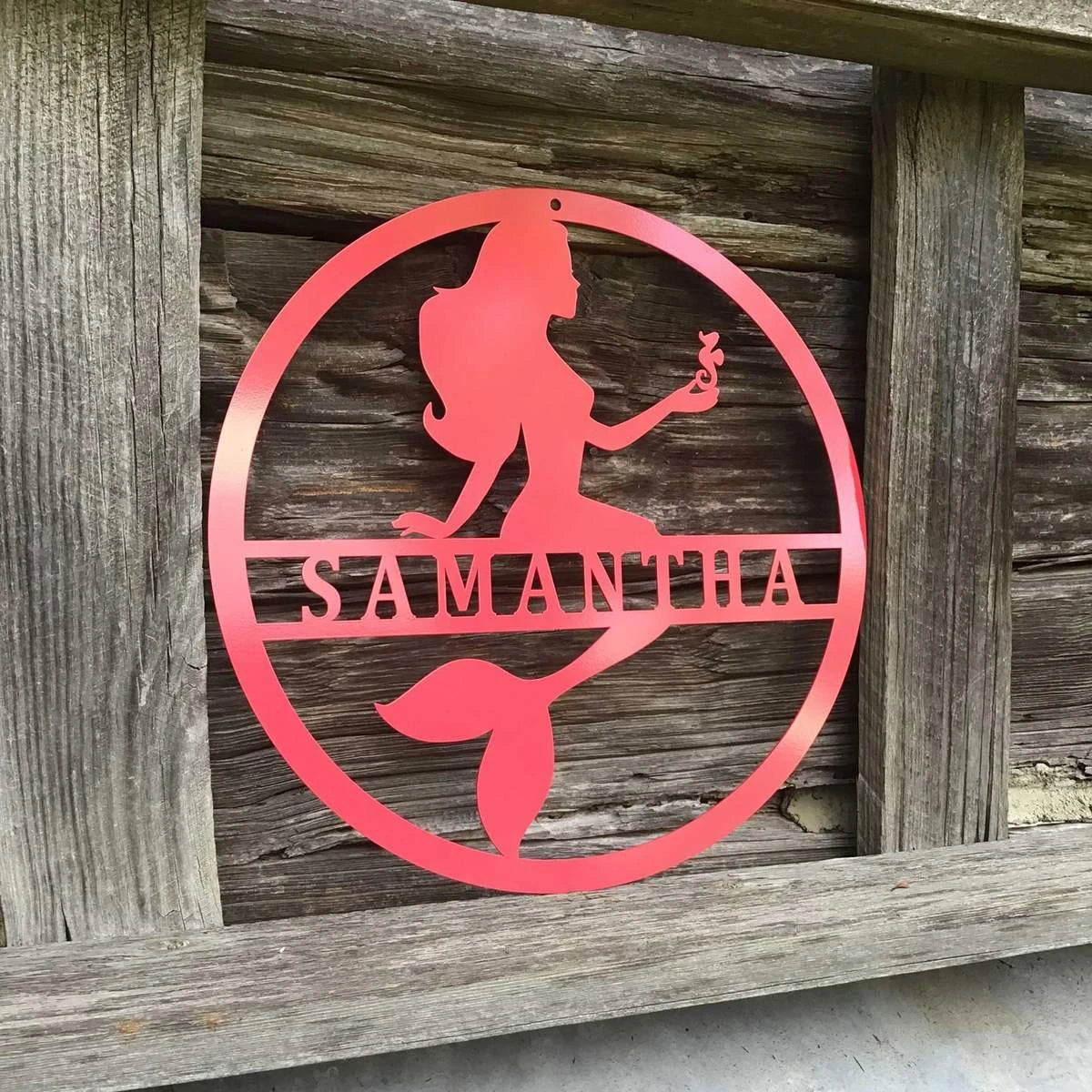 Personalized Mermaid Name Sign, Cut Metal Sign, Metal Wall Art, Metal House Sign Laser Cut Metal Signs Custom Gift Ideas