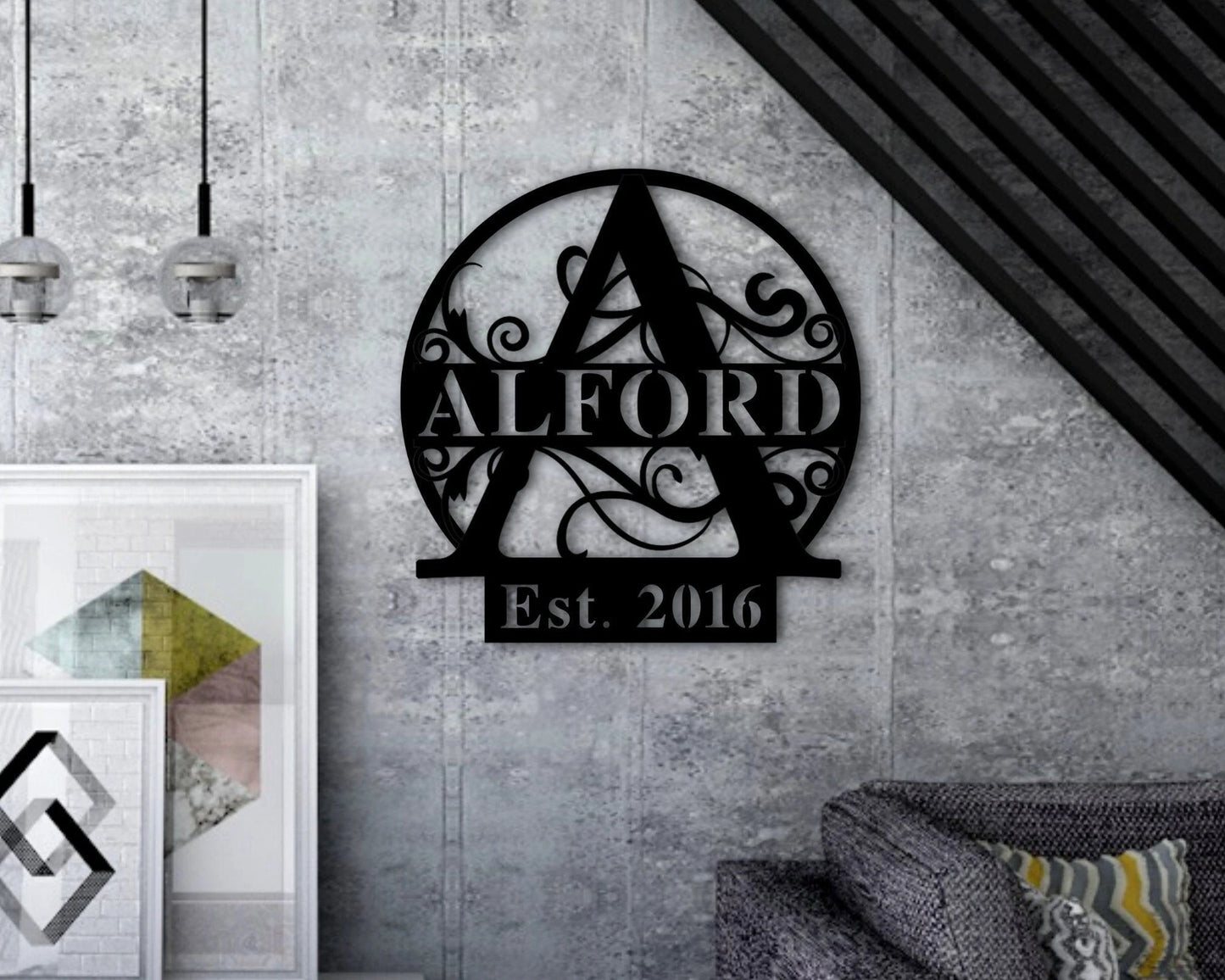Custom Family Name Metal Sign, Custom Metal Name Sign, Established Family Sign, Established Sign Metal, Established Home Sign Laser Cut Metal Signs Custom Gift Ideas