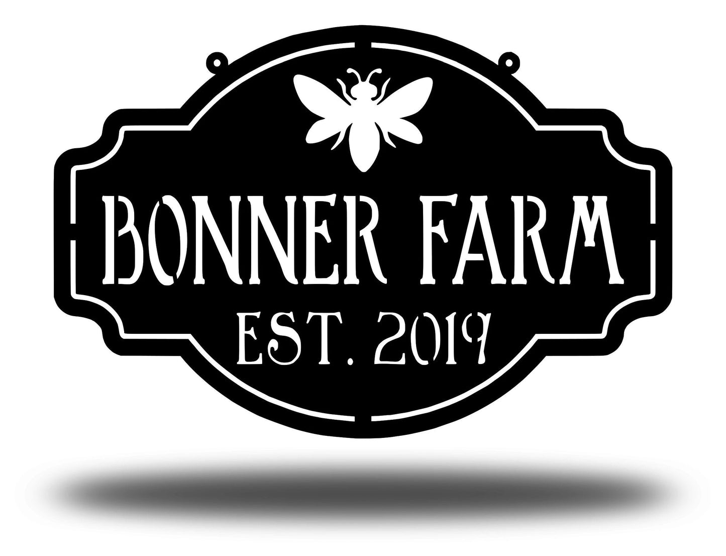 Personalized Bee Sign Personalized Family Name Metal Sign Housewarming Gift Wedding Gift Personalized Gift, Laser Cut Metal Signs Custom Gift Ideas