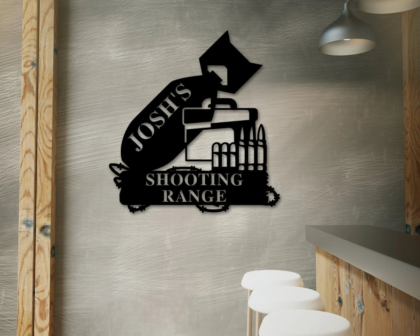 Armory Sign, Personalized Gun Name Sign, Gun Owner Gift, 2nd Amendment Gift, Veteran, Father's Day Gift, Hunting Gift, Ar15 Decor Gun Laser Cut Metal Signs Custom Gift Ideas