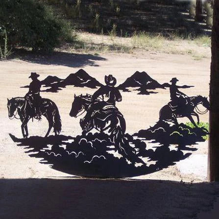 Cowboy And Horse Personalized Horse Metal Sign, Horseshoe Art, Western Decor, Initial Metal Sign, Housewarming Gift, Farmhouse Decor Metal Wall Art, Metal Laser Cut Metal Signs Custom Gift Ideas