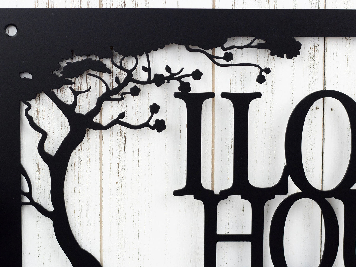 Custom Metal Sign Outdoor With Family Name For Lake House Decor With A Cherry Tree, Personalized Cabin Plaque, Laser Cut Metal Signs Custom Gift Ideas