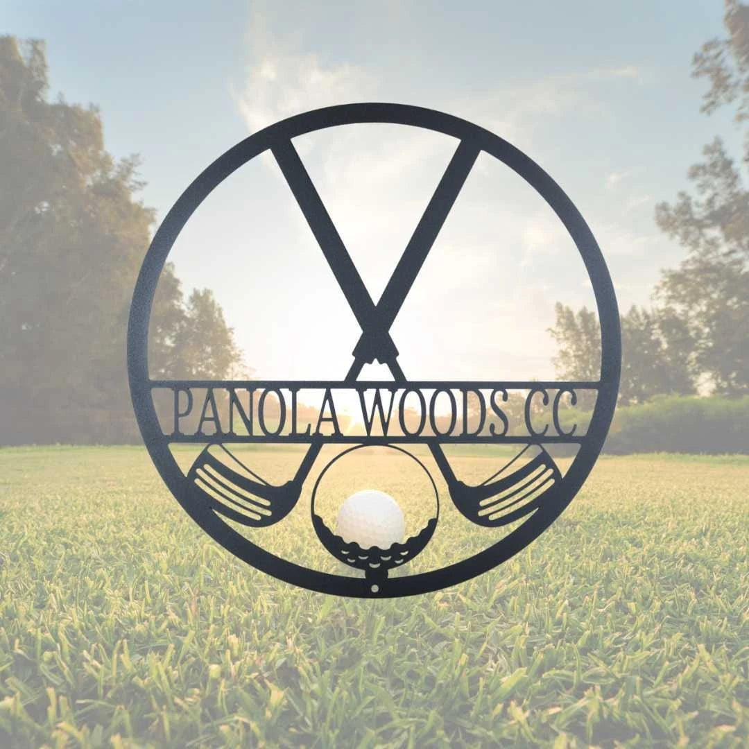 Personalized Golf Club Monogram Metal Wall Plaque Custom Golfer Gift Idea