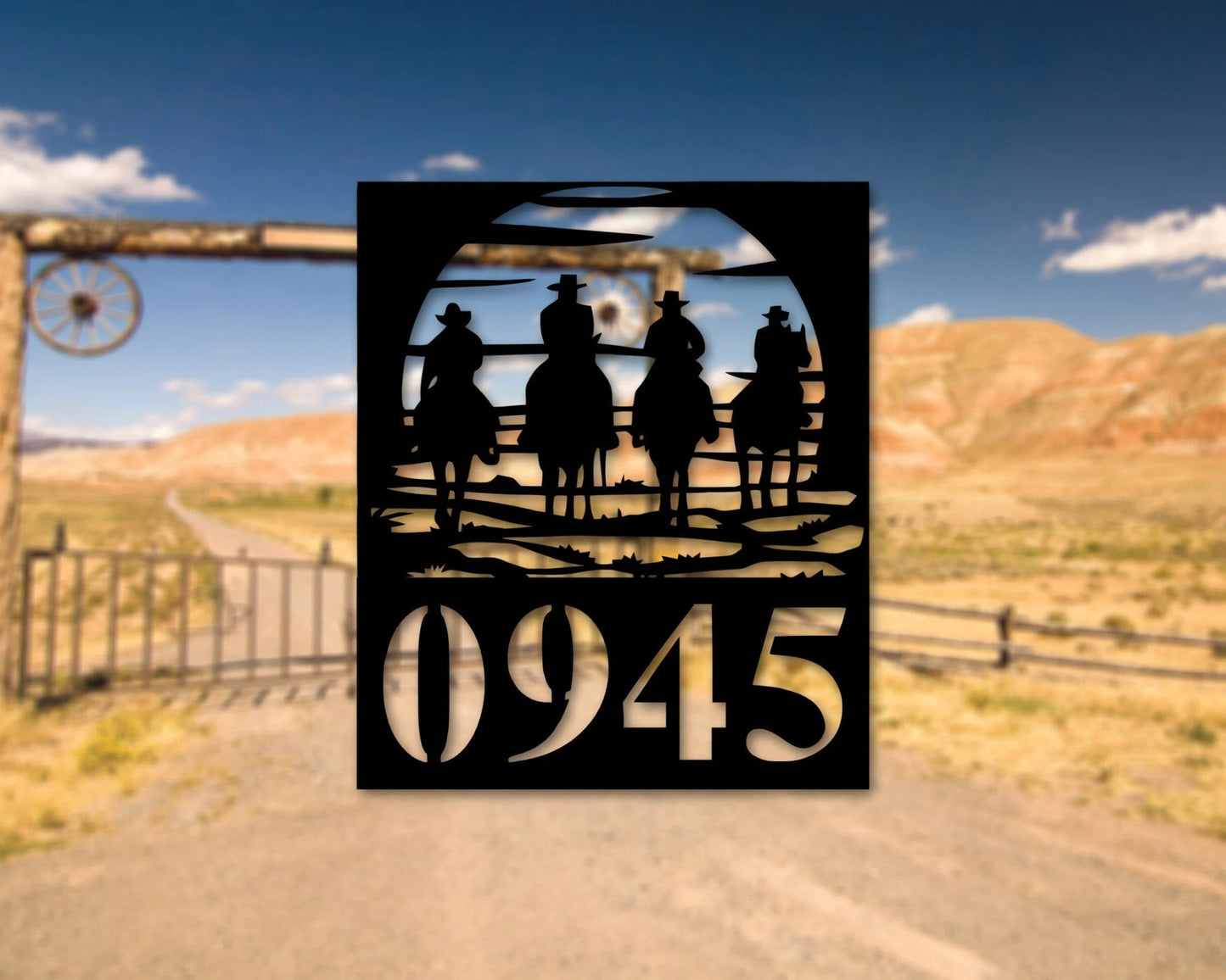 Cowboy Address Sign, Western Address Sign, Ranch Address Sign, Metal Address Plaque, Metal Address Sign, Address Sign, Personalized Address, Laser Cut Metal Signs Custom Gift Ideas