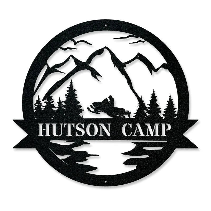 Personalized Snowmobile Metal Wall Art Hanging, Great Outdoor Sign Laser Cut Metal Signs Custom Gift Ideas