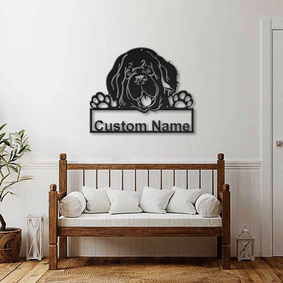 Personalized Newfoundland Dog Metal Sign Art, Custom Newfoundland Dog Metal Sign, Father's Day Gift, Pets Gift, Birthday Gift Laser Cut Metal Signs Custom Gift Ideas