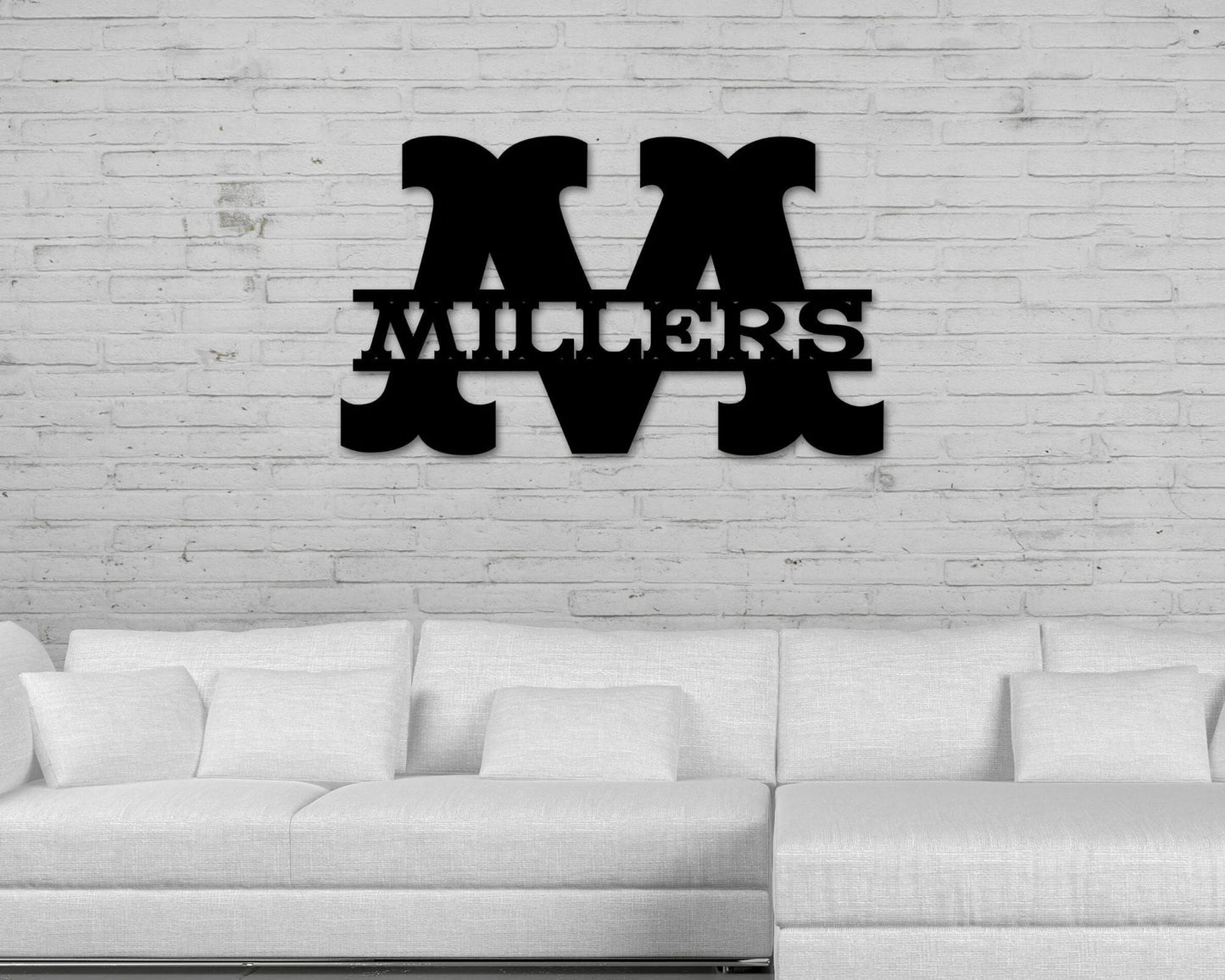 Western Style Monogram, Personalized Family Name Metal Sign, Personalized Metal Wall Decor, Housewarming Gift, Ranch Monogram Sign, Western, Laser Cut Metal Signs Custom Gift Ideas
