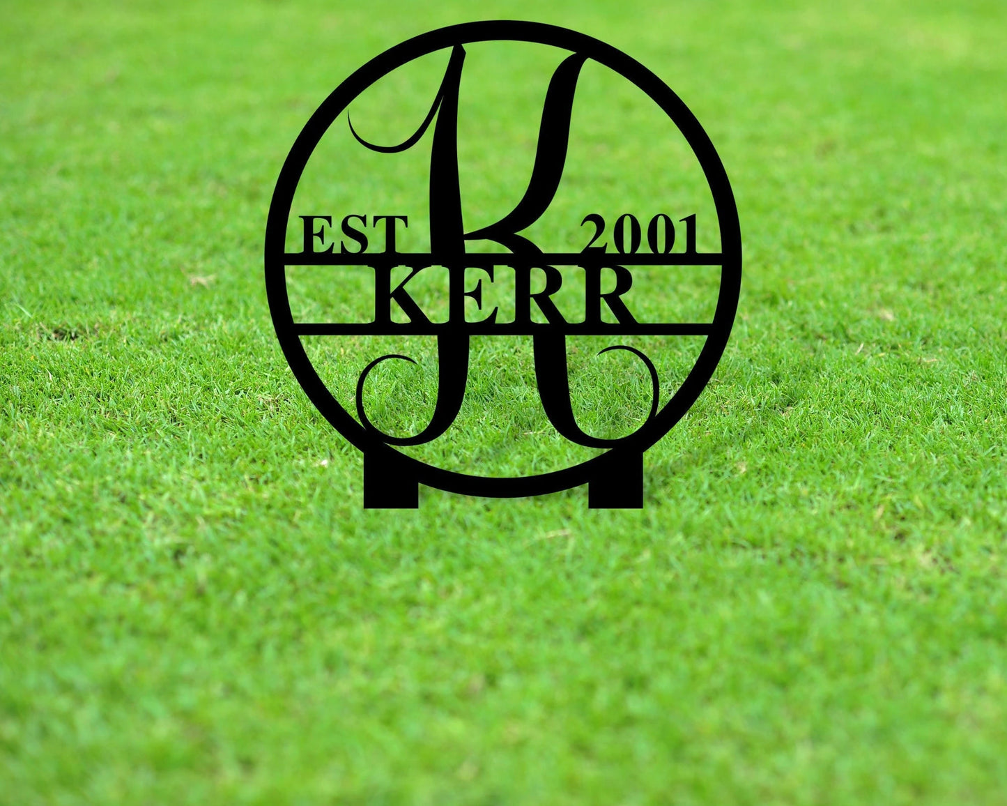 Valentines Day Gift, Round Personalized Metal Monogram Sign. Wedding Gift. Family Name Established Sign. Outdoor Name Sign. Last Name Sign Laser Cut Metal Signs Custom Gift Ideas