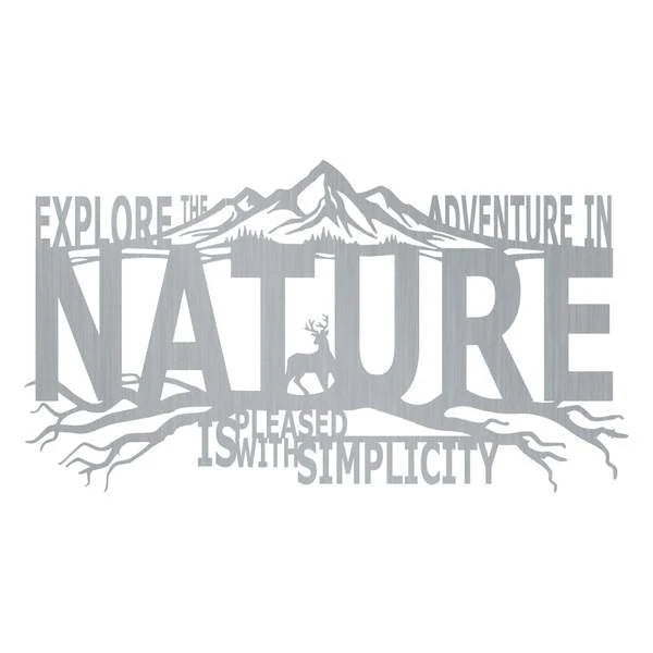 Explore The Adventure In Nature Customized Metal Signs, Custom Metal Sign, Custom Signs, Metal Sign, Metal Laser Cut Metal Signs Custom Gift Ideas