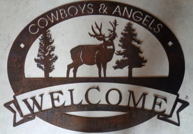 Metal Buck Sign Personalized Welcome Sign With Your Name Or Farm Name, Metal Wall Art, Metal House Sign Laser Cut Metal Signs Custom Gift Ideas