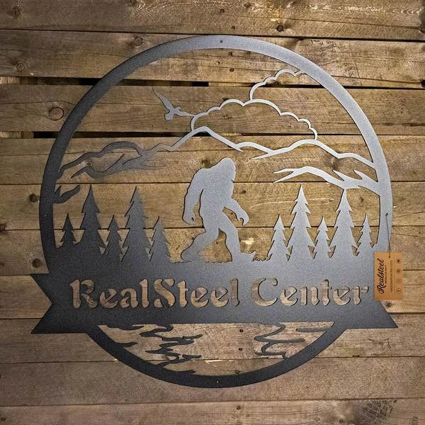 Great Outdoors Bigfoot Monogram, Cut Metal Sign, Metal Wall Art, Metal House Sign Laser Cut Metal Signs Custom Gift Ideas