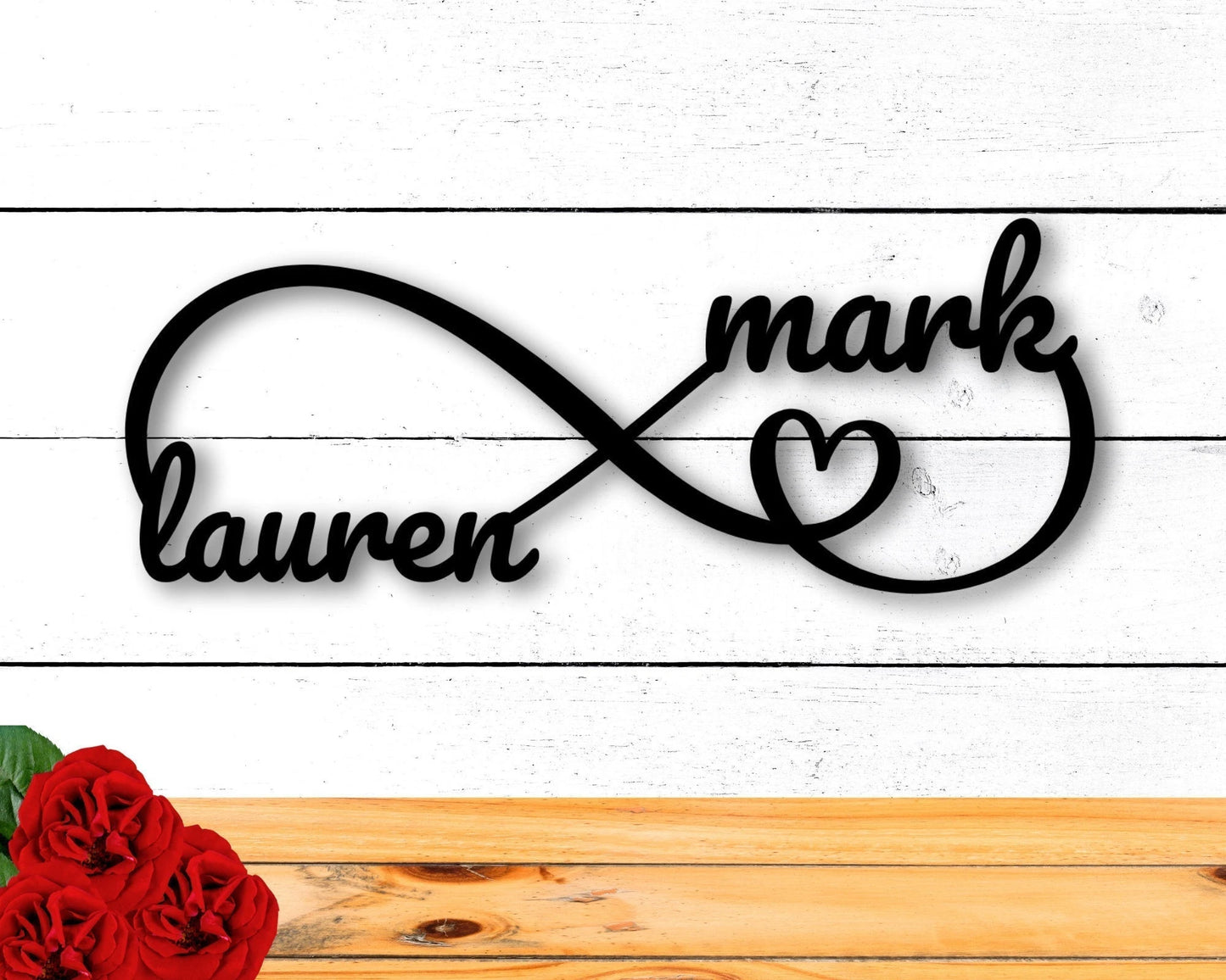 Personalized Couple Name Metal Sign Infinty Symbol Love Metal Sign Gifts Wedding Gift