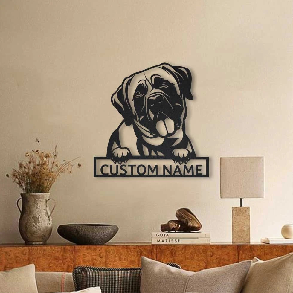 Personalized Mastiff Dog Metal Sign Art, Custom Mastiff Metal Sign, Mastiff Dog Gifts, Pets Gift, Animal Gift Funny, Laser Cut Metal Signs Custom Gift Ideas