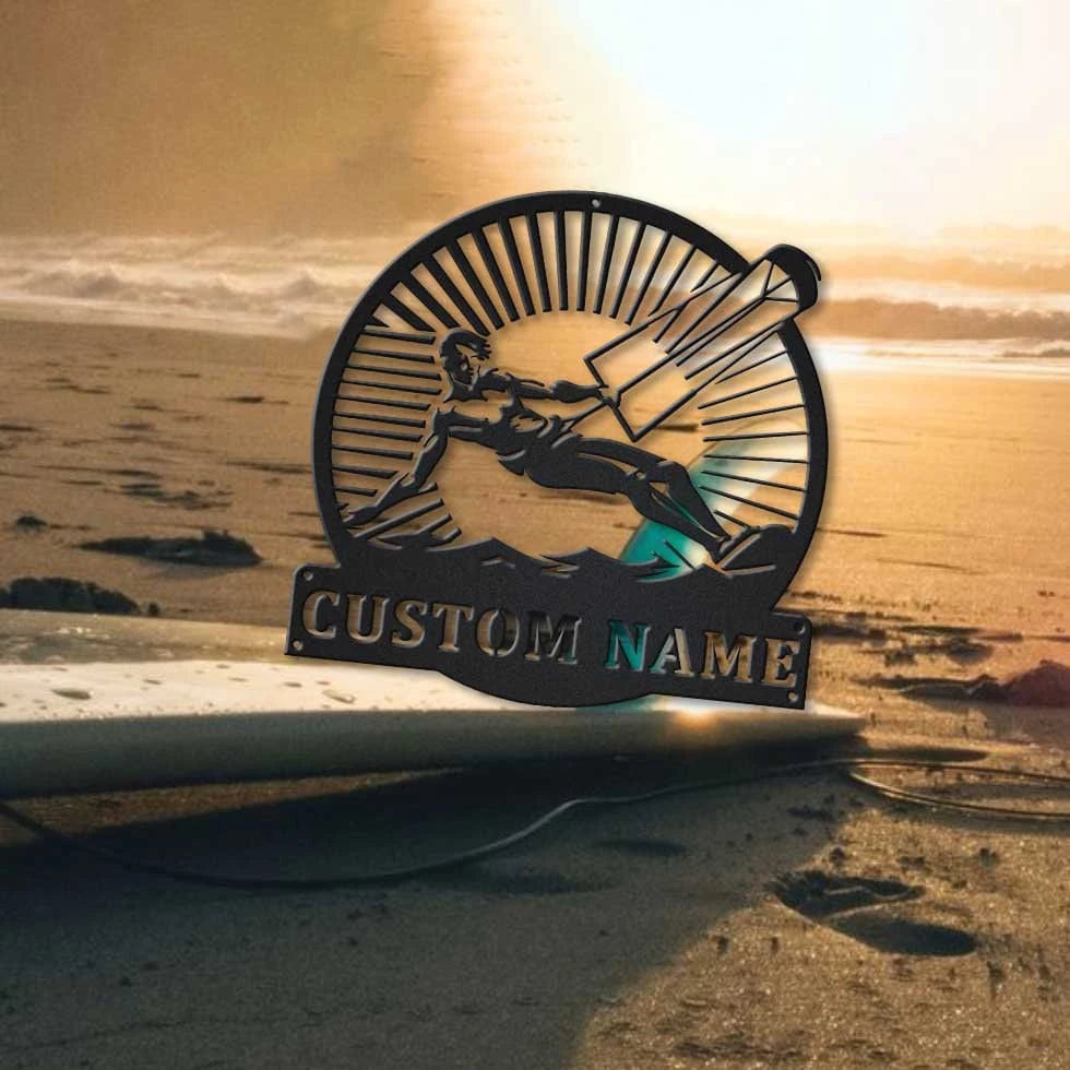 Personalized Kitesurfing Sport Monogram Metal Sign Art, Custom Kitesurfing Sport Metal Sign, Hobbie Gifts, Sport Gift, Birthday Gift, Laser Cut Metal Signs Custom Gift Ideas