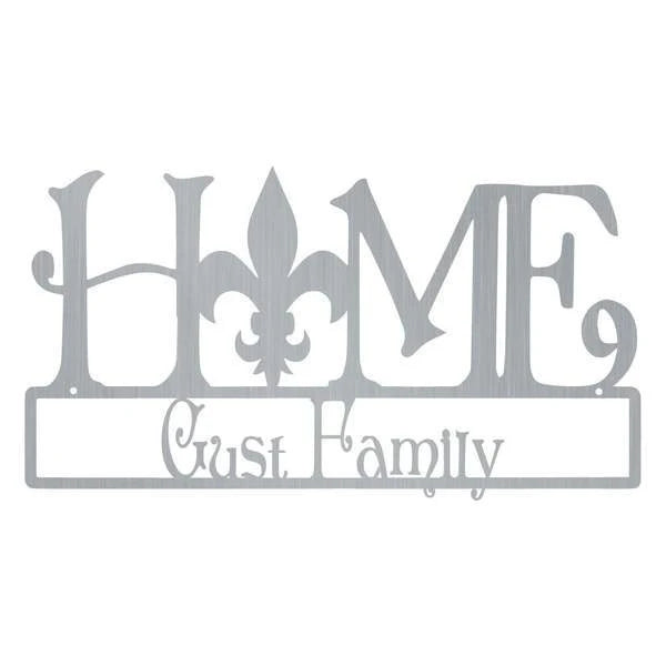 Home Fleurdelis Customized Metal Signs, Custom Metal Sign, Custom Signs, Metal Sign, Metal Laser Cut Metal Signs Custom Gift Ideas