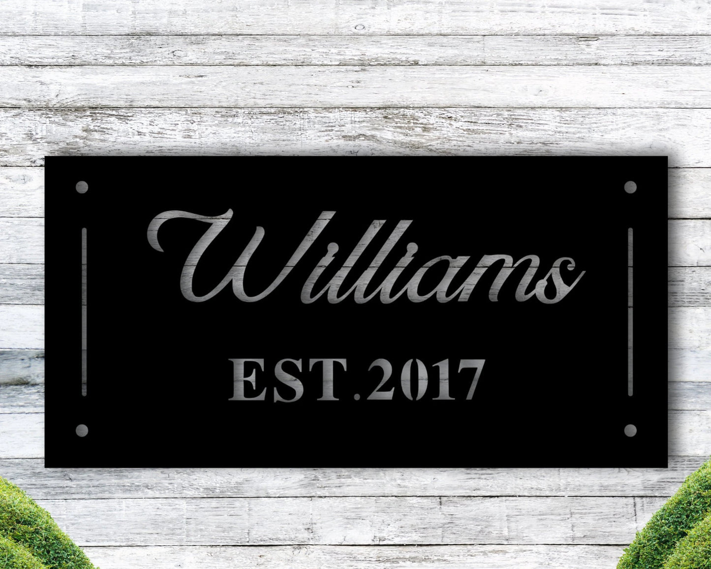 Last Name Metal Sign, Family Name Sign, Est. Date Sign, Housewarming Gift, Wedding Gift, Anniversary Gift, Custom Name With Date Gift, Name, Laser Cut Metal Signs Custom Gift Ideas