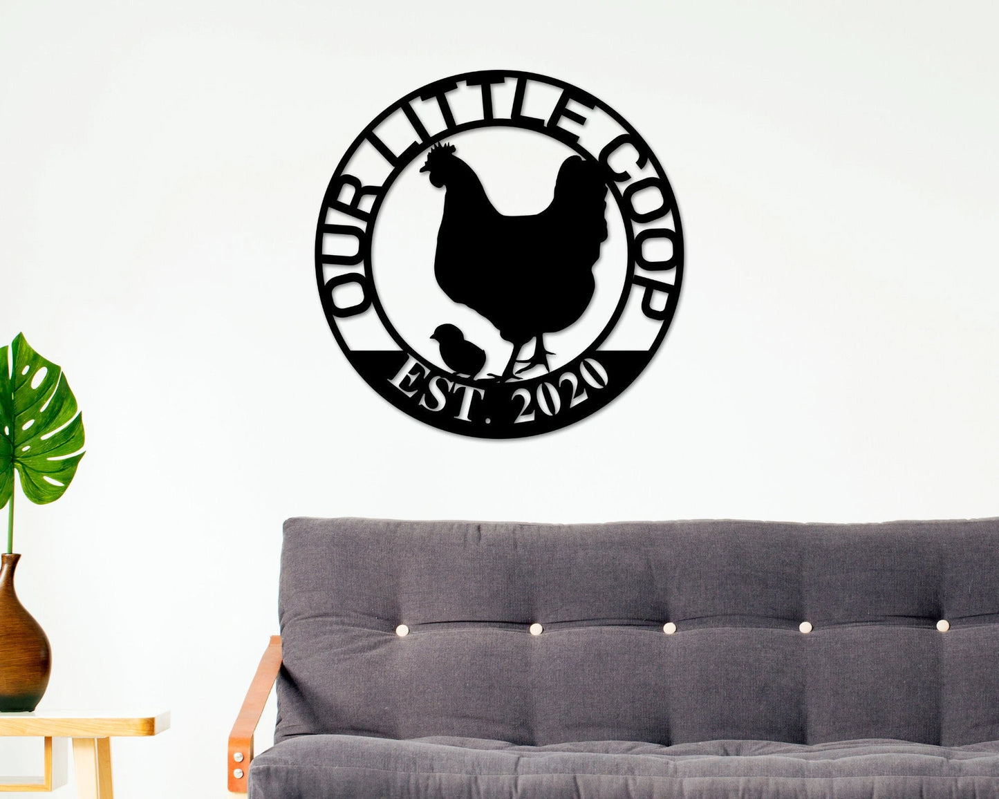 Our Little Coop Sign Metal Sign, Chicken Coop Sign, Metal Chicken Coop Sign, Personalized Chicken Coop Sign, Metal Wall Art, Farmhouse Decor Laser Cut Metal Signs Custom Gift Ideas