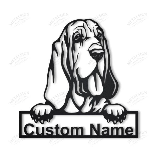 Bloodhound Personalized Metal Wall Decor, Cut Metal Sign, Metal Wall Art, Metal House Sign Laser Cut Metal Signs Custom Gift Ideas