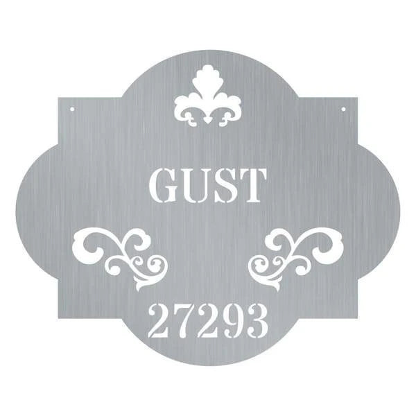 Fleurdelis Address Customized Metal Signs, Custom Metal Sign, Custom Signs, Metal Sign, Metal Laser Cut Metal Signs Custom Gift Ideas