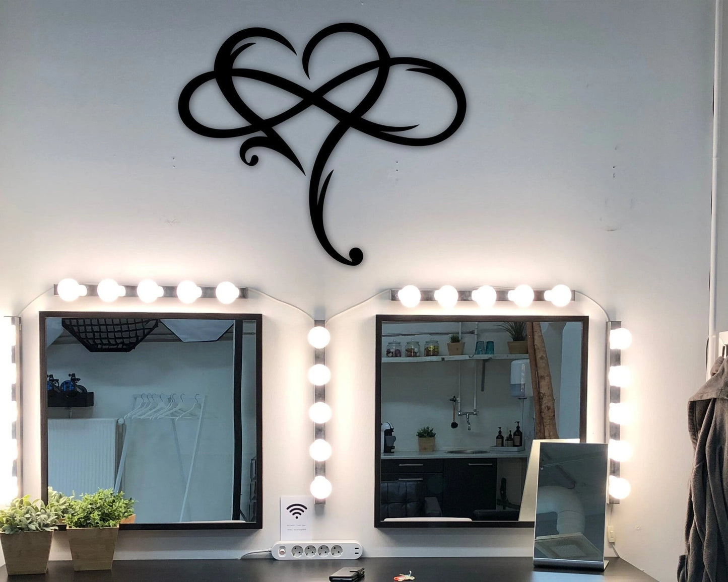 Infinity Heart, Steel Wall Decor, Metal Wall Art, Valentine Metal Art Home Decor, Custom Metal Art, Metal Signs, Unique Metal Art Gift For Couple Laser Cut Metal Signs Custom Gift Ideas