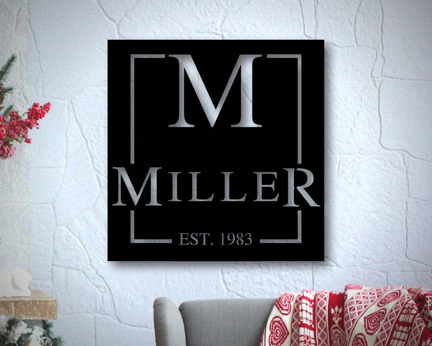 Last Name Metal Sign, Family Name Sign, Personalized Metal Wall Decor, Housewarming Gift, Sign For Home, Established Sign, Sign For Wedding, Laser Cut Metal Signs Custom Gift Ideas