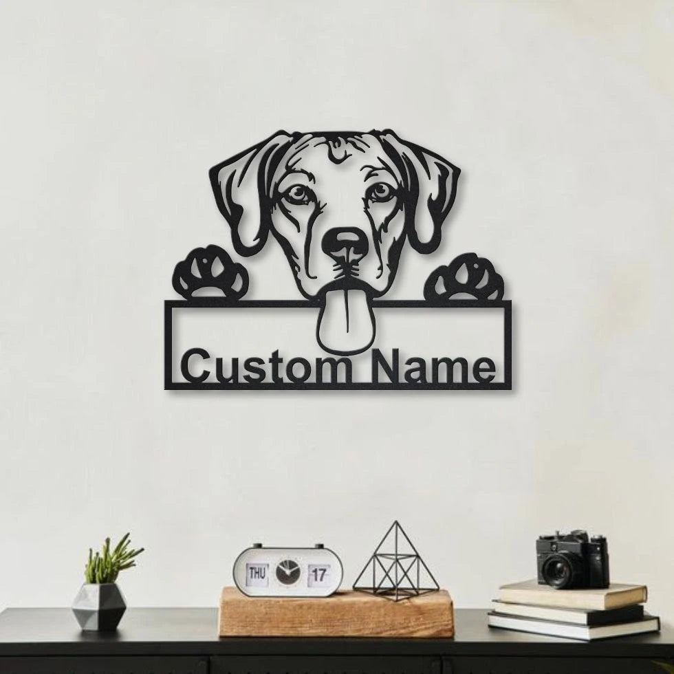 Personalized Rhodesian Ridgeback Dog Metal Sign Art, Custom Rhodesian Ridgeback Metal Sign, Animal Funny, Father's Day Giftpets Gift, Laser Cut Metal Signs Custom Gift Ideas