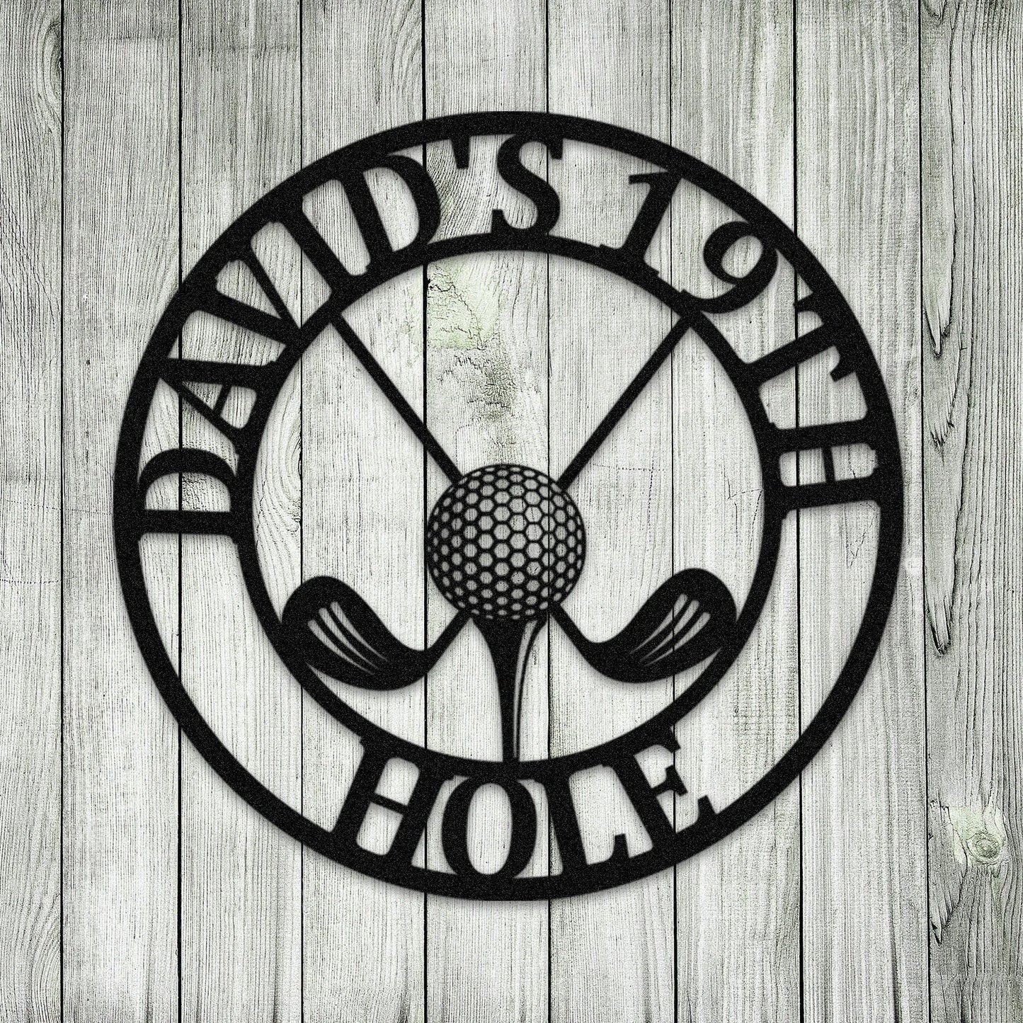 Personalized 19th Hole Golf Metal Sign, Home Decoration Laser Cut Metal Signs Custom Gift Ideas