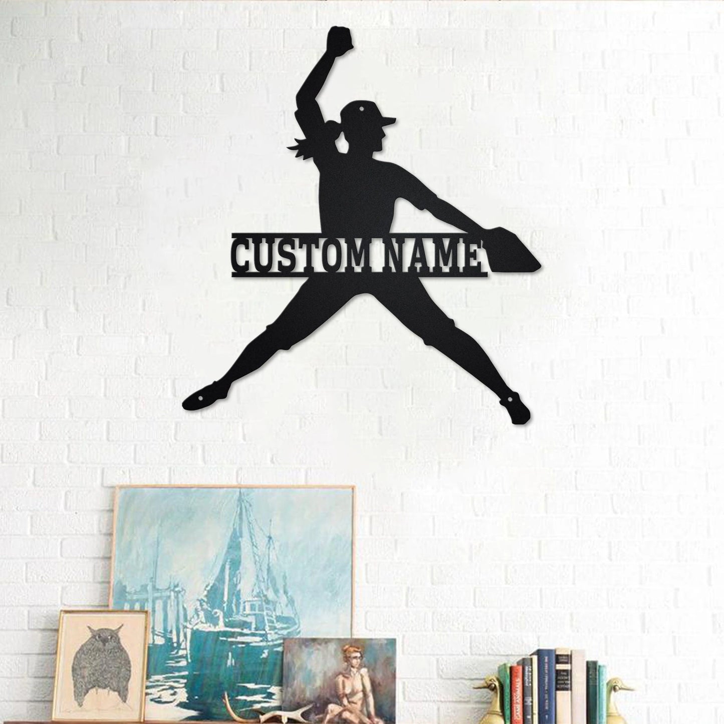 Custom Girl Solfball Metal Wall Art, Personalized Girl Solfball Name Sign Decoration For Room, Girl Solfball Home Decor,custom Girl Solfball, Metal Laser Cut Metal Signs Custom Gift Ideas