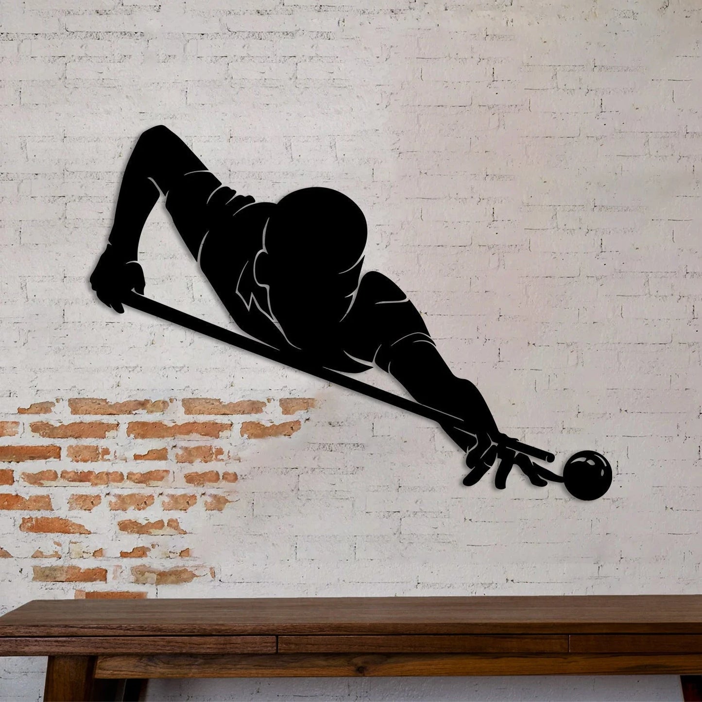 Billards Player Metal Art Monogram, Gift For Men Laser Cut Metal Signs Custom Gift Ideas