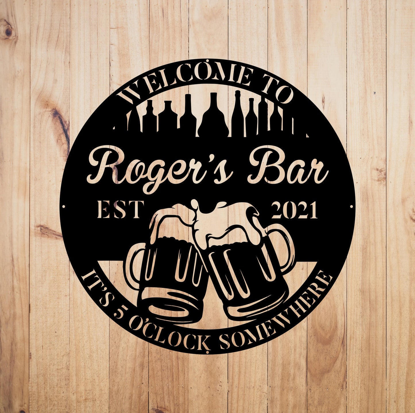 Personalized Beer Metal Bar Sign, Pub, Home Wall Decor, Wedding Art Gift For Him her, Metal Laser Cut Metal Signs Custom Gift Ideas