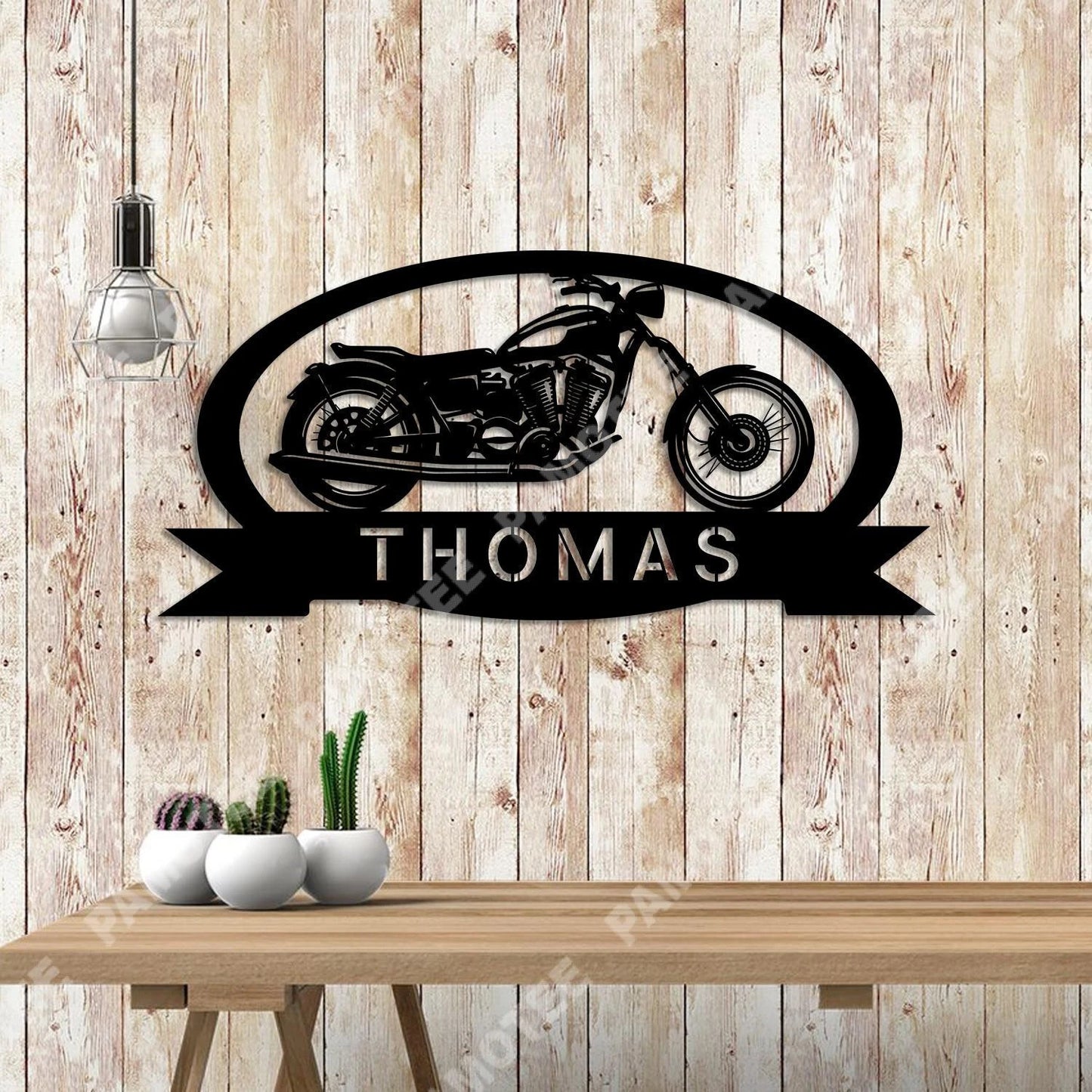 Personalized Your Name Motorcycle Metal Wall Art, Garage Metal Sign For Biking Lovers, Metal Laser Cut Metal Signs Custom Gift Ideas